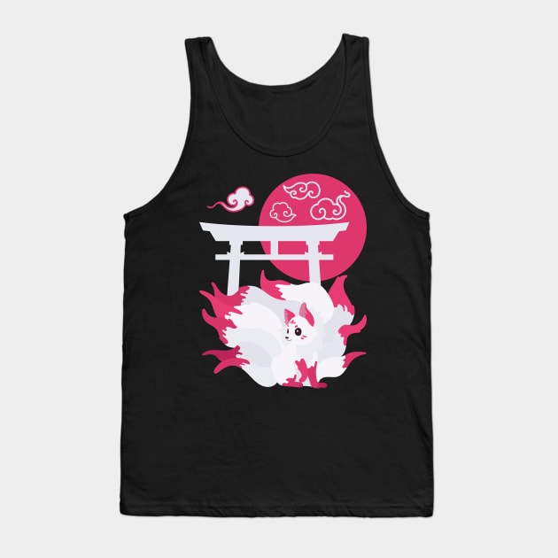 Anime Nine Tailed Fox Kitsune Tank Top by soulfulprintss8